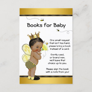 Cartões de Inserção para Chá de Bebê 'Bee Bring A