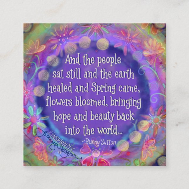 Cartões de inspirivência "E as Pessoas Sentadas" (Frente)