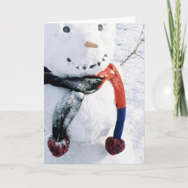 Cartões de inverno Snowman e adesivos (Frente)