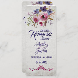 Cartões de Janto de ensaio das flores de aquarela 