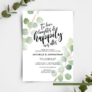 Cartões de Janto de ensaio de casamento Eucalyptu