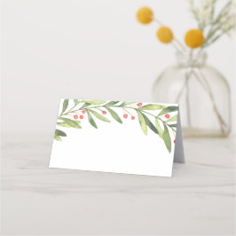 Cartões de Janto de Natal Elegante Holly Winter