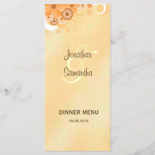 Cartões de Janto Floral de Ivory e Hibiscus Dourad