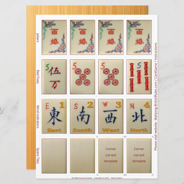 Cartões de jogo (10) - Riichi Mahjong