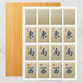 Cartões de jogo (2) - Dragão branco, ventos: E-S-W