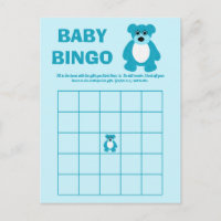 Cartões de jogo de bingo para chá de bebê do ursin