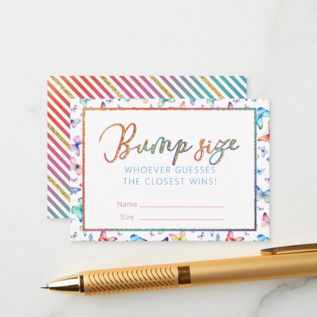 Cartões De Jogo De Borboleta Bump Guess (Frente/Verso In Situ)