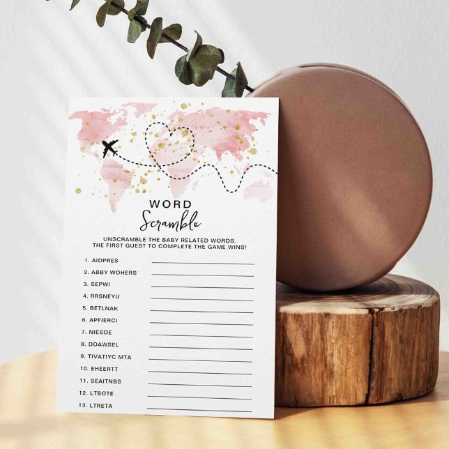 Cartões de Jogo do Chá de fraldas de Mapa do Adven (Criador carregado)