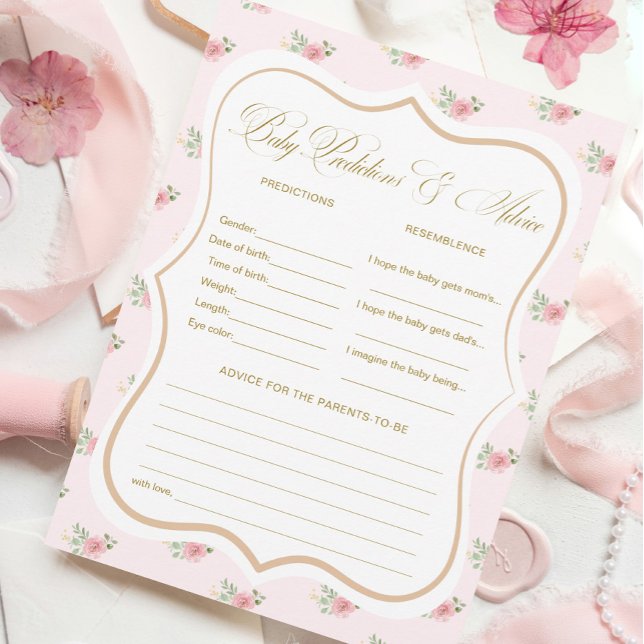 Cartões de jogos de previsão de Chá de fraldas do  (Criador carregado)