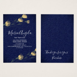 Cartões de Joia Amarelos, Flores Selvagens e Denim