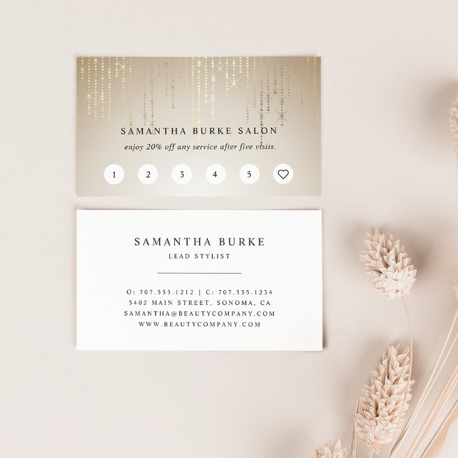 Cartões de lealdade da Cadeia de Chuva do ouro (Criador carregado)