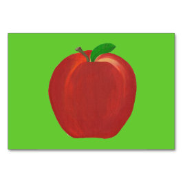 Cartões de leitura de maçã inteira vermelha para a