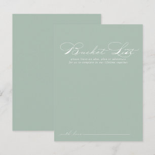 Cartões de Lista de Baldes de Caligrafia Branca V