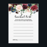 Cartões de Lista de Baldes Russos do outono<br><div class="desc">Estas cartas de balde arrojadas e deslumbrantes do outono são a atividade perfeita para uma recepção de casamento ou chá de panela moderno. A design apresenta flores brilhantes, vermelhas, marinhos, azuis e esbranquiçadas radiantes e graciosas pintadas à mão, inspiradoras beleza natural. O sinal da Lista de baldes é vendido separadamente....</div>