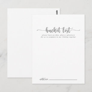 Cartões de Lista de Desejos de Casamento Prateados