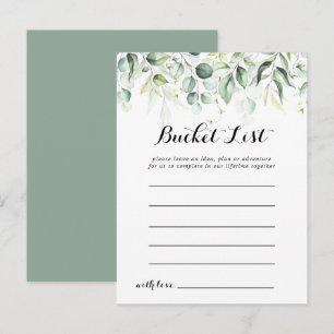 Cartões de Lista de Desejos de Eucalipto em Aquare