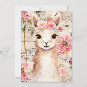 Cartões de Llama bonitos (em branco por dentro)