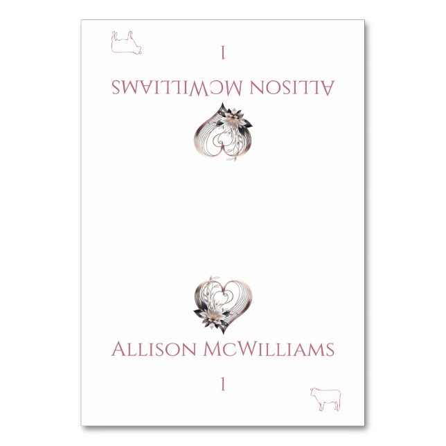 Cartões de Local de Casamento - Cardioma Rosa-Ícon (Frente)