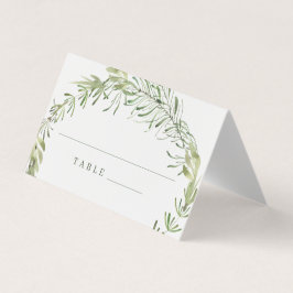 Cartões de Local de Casamento com Elegante Botânic
