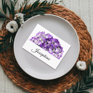 Cartões de Local de Casamento com Flores de Hortên