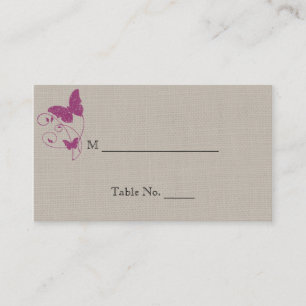 Cartões de Local de Casamento da Borboleta de Amor