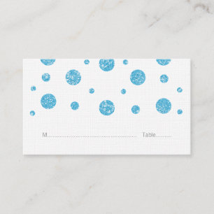 Cartões de Local de Casamento de Confetti Azul