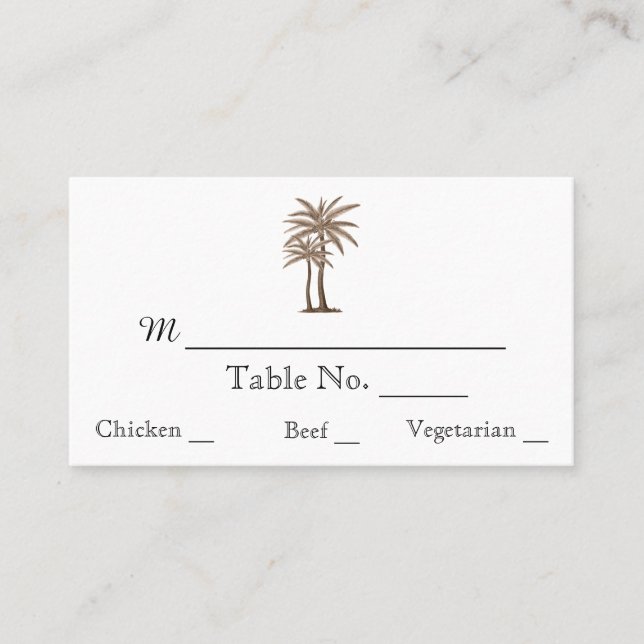 Cartões de Local de Casamento de Praia da Rosa de  (Frente)