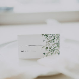 Cartões de Local de Casamento de Verde Elegante