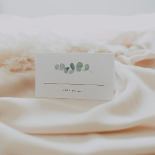Cartões de Local de Casamento de Verde Elegante