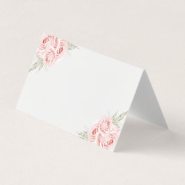 Cartões De Local De Casamento Floral Cor-De-Rosa-B