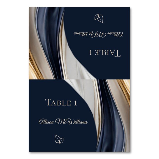 Cartões de Local de Casamento-Ícone Vegan-Azul Bra (Frente)