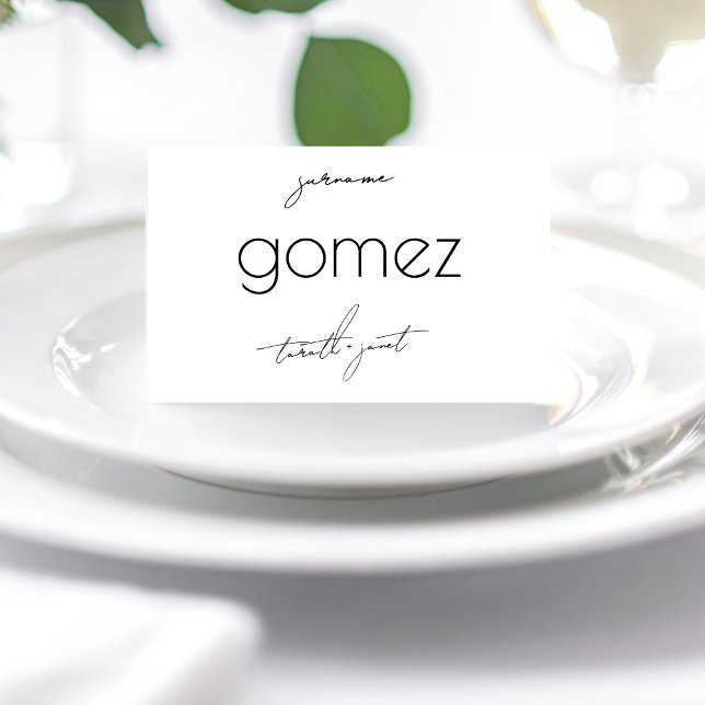 Cartões de Local de Casamento Preto Dobrado (Criador carregado)