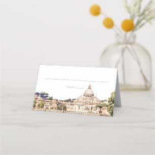 Cartões de Local de Casamento Viagem Roma Itália H