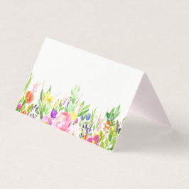 Cartões de Local Floral com Primavera de Aquarela