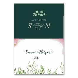 Cartões de Local Imprimíveis para Casamento Dourad