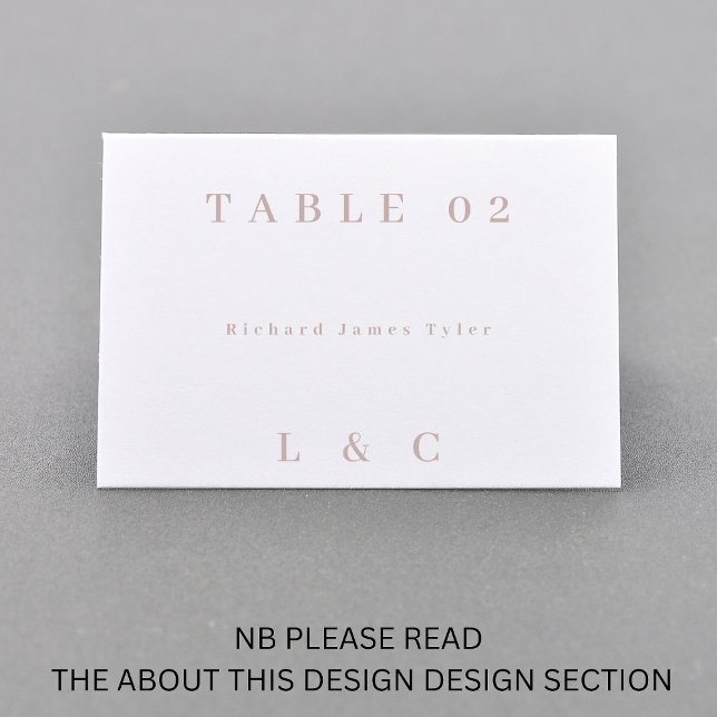 Cartões de lugar cor-de-rosa sujo modernos dobrado (Criador carregado)