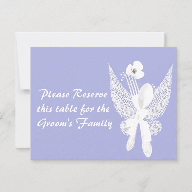 Cartões de lugar da mesa de casamento (Frente)