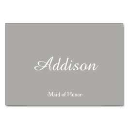 Cartões de lugar de casamento cinza