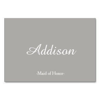 Cartões de lugar de casamento cinza