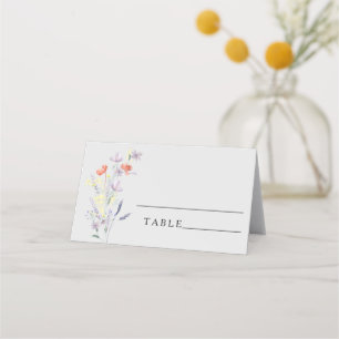Cartões de lugar de casamento floral Boho