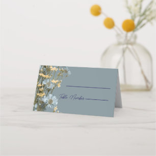 Cartões de lugar de casamento floral moderno