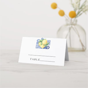 Cartões de lugar de casamento - limão cítrico