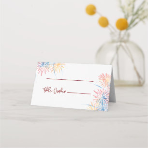 Cartões de lugar de casamento minimalista de 4 de