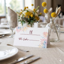 Cartões de lugar de casamento minimalista de 4 de 