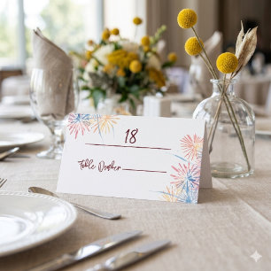 Cartões de lugar de casamento minimalista de 4 de 