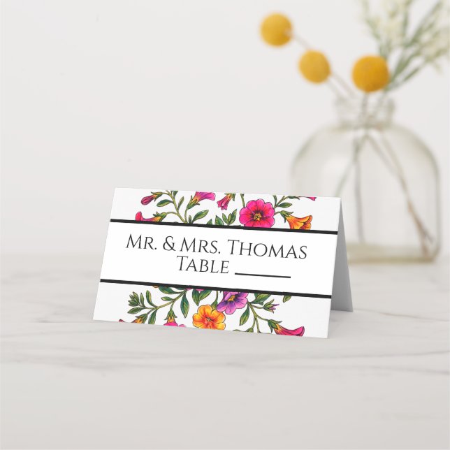 Cartões de lugar de mesa, casamento (Verso)