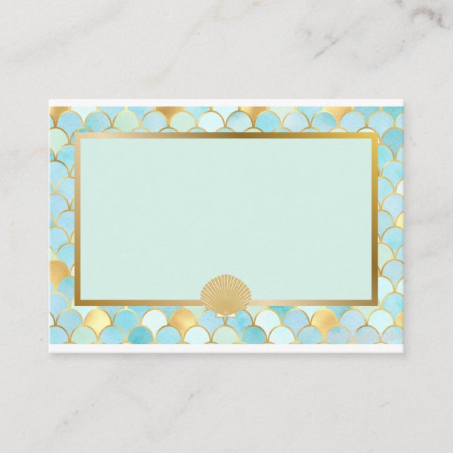 Cartões de Lugar do Partido da Sereia Verde (Frente)