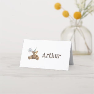Cartões de lugar do primeiro aniversario Beary