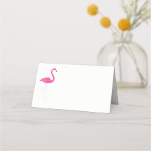 Cartões de Lugar Dobrados Trendy Flamingo