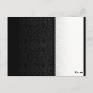Cartões de lugar dobráveis preto e branco dourado